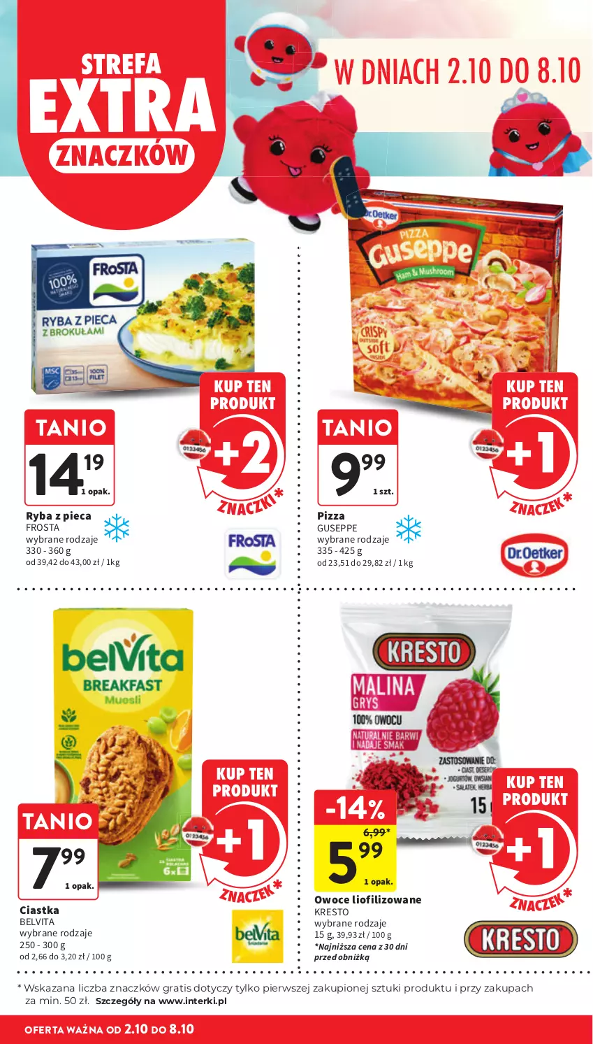 Gazetka promocyjna Intermarche - Gazetka Intermarche - ważna 02.10 do 08.10.2025 - strona 16 - produkty: BelVita, Ciastka, Fa, Frosta, Gra, Owoce, Piec, Pizza, Ryba