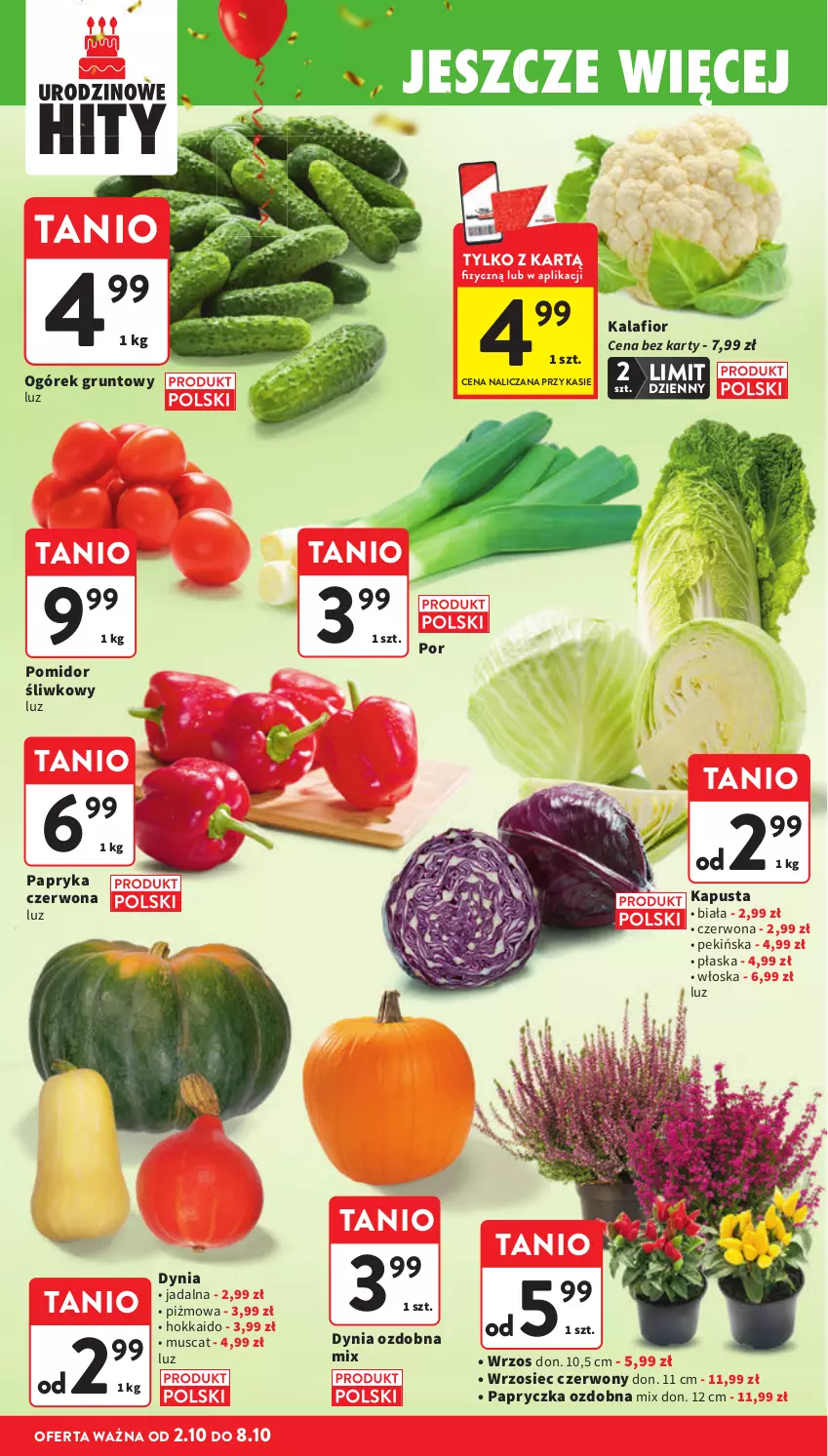 Gazetka promocyjna Intermarche - Gazetka Intermarche - ważna 02.10 do 08.10.2025 - strona 18 - produkty: Grunt, Kalafior, Mus, Ogórek, Papryka, Papryka czerwona, Por