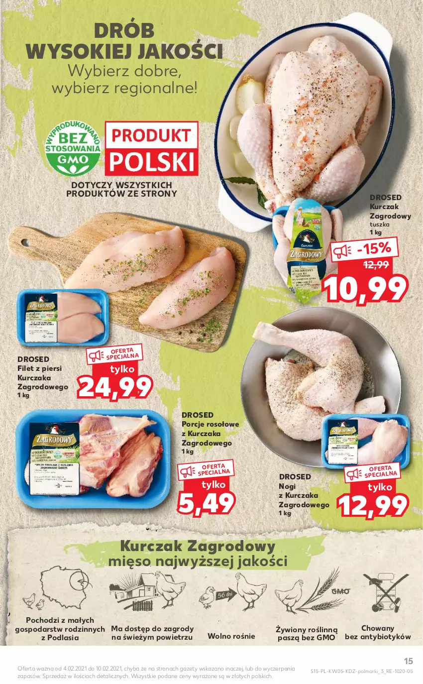 Gazetka promocyjna Kaufland - Promocje - ważna 04.02 do 10.02.2021 - strona 15 - produkty: Drób, Filet z piersi kurczaka, Kurczak, Mięso, Olma, Por, Sok, Tusz