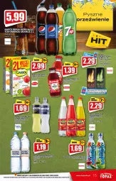 Gazetka promocyjna Topaz - Gazetka - Gazetka - ważna od 06.10 do 06.10.2021 - strona 15 - produkty: Dawtona, Top, Sok, 7up, Bell, Dobrowianka, Mirinda, Pepsi, Oranżada, Kubuś, Woda, Napój, Orka