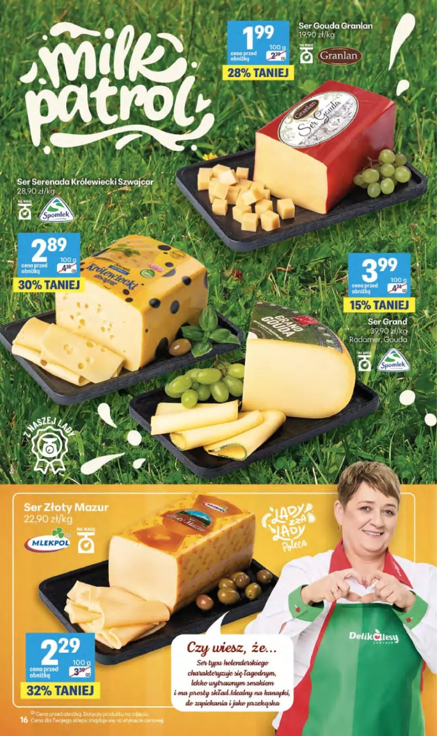 Gazetka promocyjna Delikatesy Centrum - Franczyza DC38 Czwartek - ważna 17.09 do 23.09.2026 - strona 16 - produkty: Gouda, Gra, Radamer, Ser, Złoty Mazur