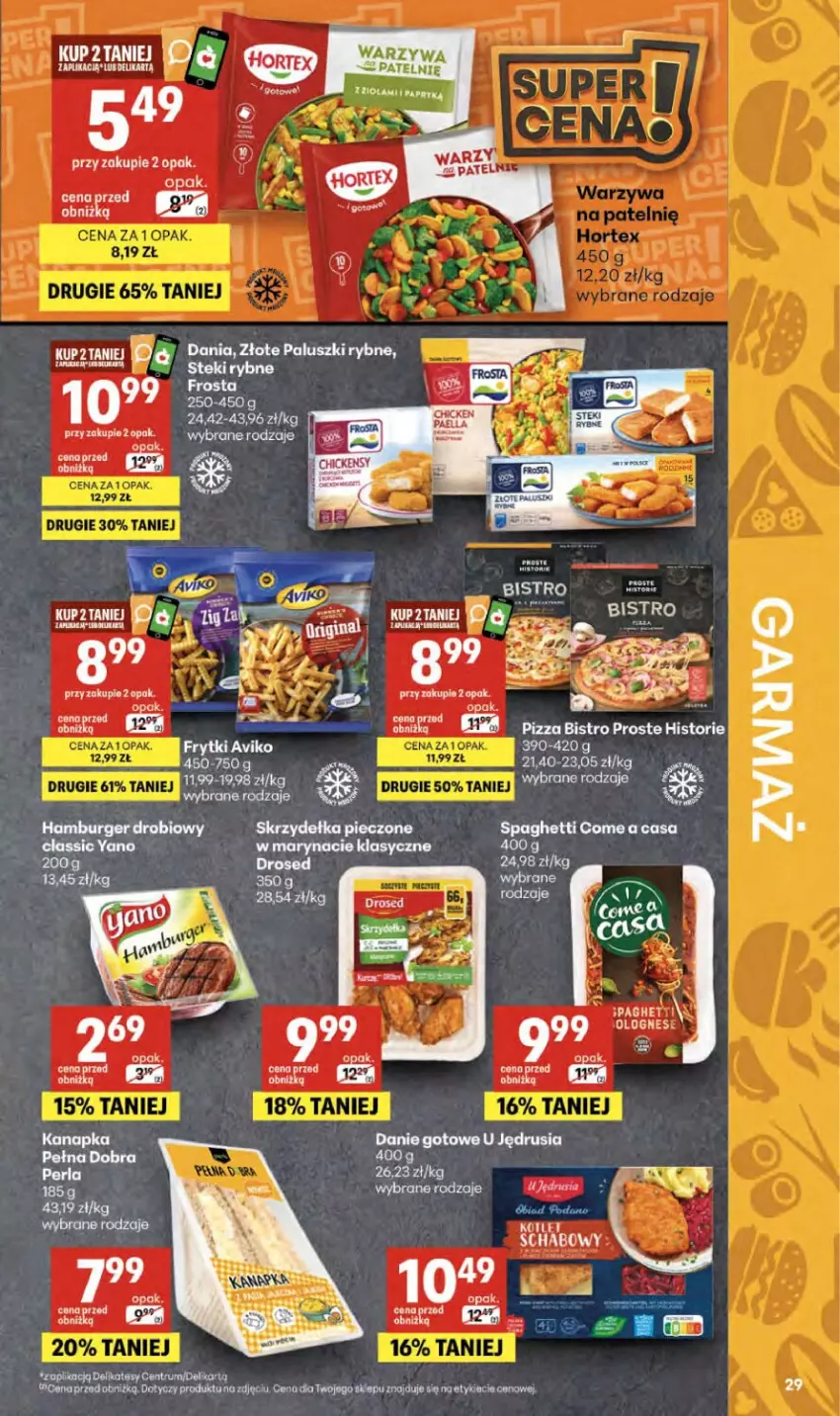 Gazetka promocyjna Delikatesy Centrum - Franczyza DC38 Czwartek - ważna 17.09 do 23.09.2026 - strona 29 - produkty: Danie gotowe, Paluszki rybne, Piec, Pizza, Rum, Skrzydełka pieczone, Spaghetti, Warzywa