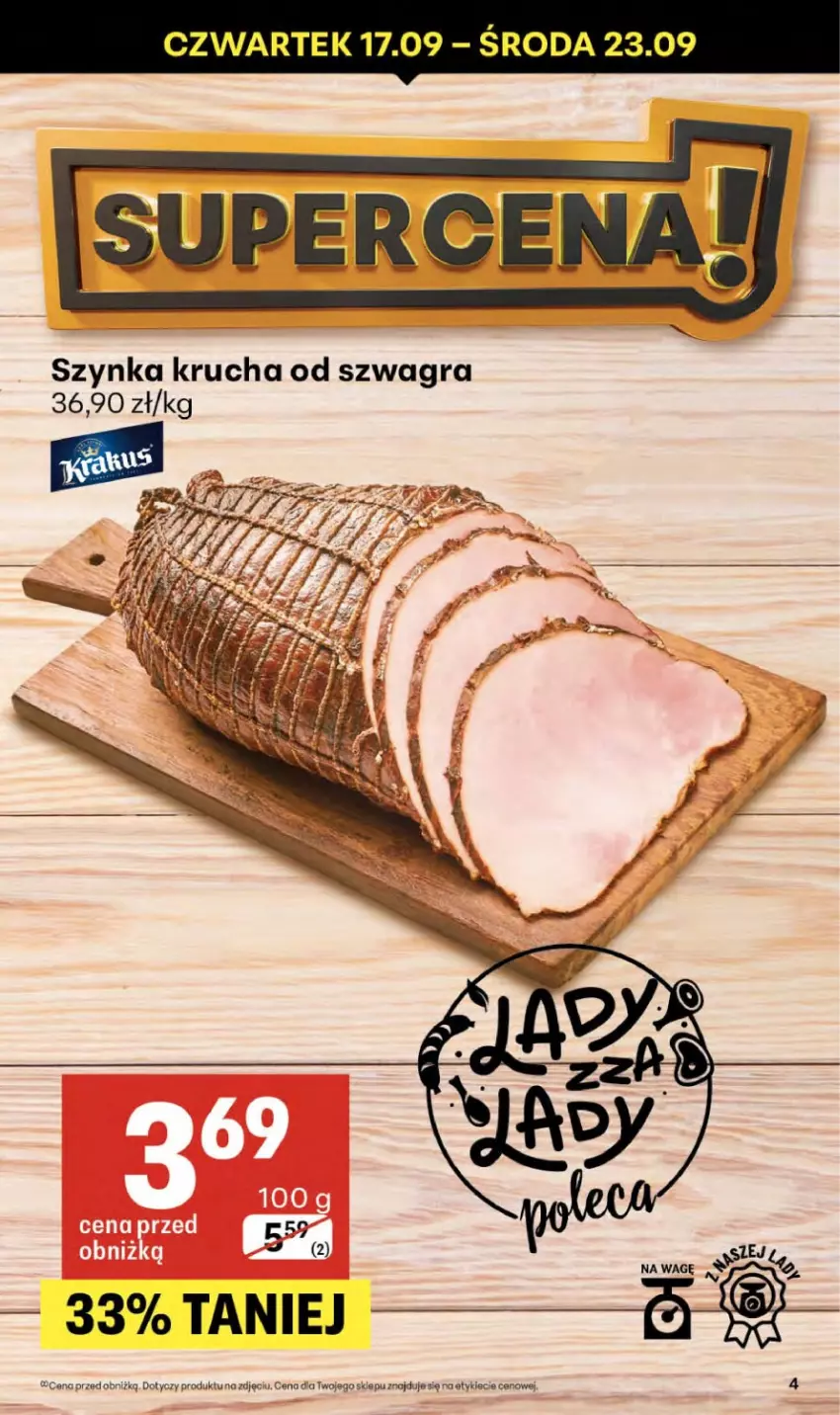 Gazetka promocyjna Delikatesy Centrum - Franczyza DC38 Czwartek - ważna 17.09 do 23.09.2026 - strona 4 - produkty: Gra, Szynka
