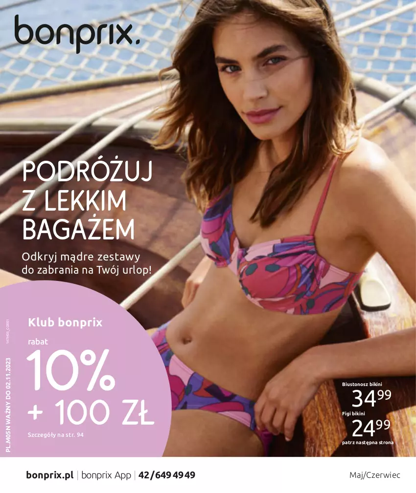 Gazetka promocyjna Bonprix - WYMARZONE WAKACJE - ważna 02.05 do 02.11.2023 - strona 1 - produkty: Bikini, Biustonosz, Figi