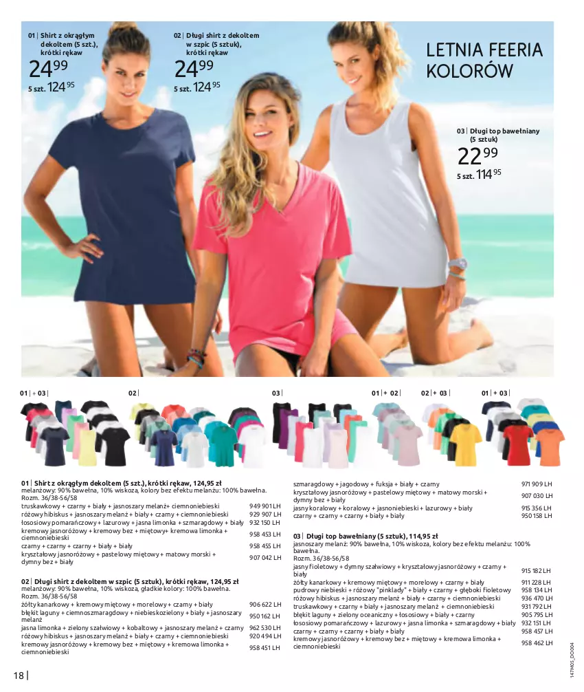 Gazetka promocyjna Bonprix - WYMARZONE WAKACJE - ważna 02.05 do 02.11.2023 - strona 20 - produkty: Długi shirt, Hibiskus, Lazur, Limonka, Sos, Szpic, Top, Wełna