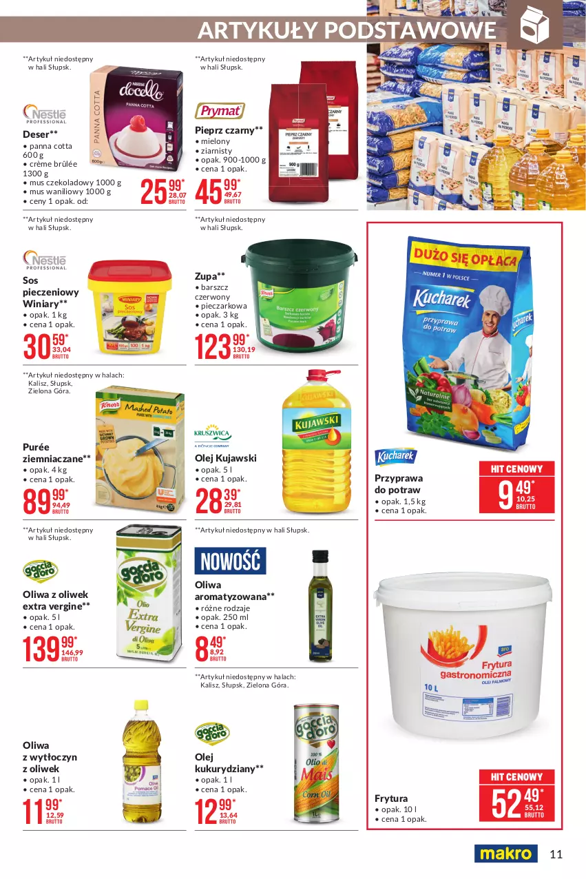 Gazetka promocyjna Makro - [Oferta promocyjna] Artykuły spożywcze i przemysłowe - ważna 23.02 do 08.03.2021 - strona 11 - produkty: Crème brûlée, Deser, Gin, Kujawski, Mus, Olej, Oliwa z oliwek, Panna cotta, Piec, Pieprz, Przyprawa do potraw, Pur, Ser, Sos, Sos pieczeniowy, Winiary, Zupa