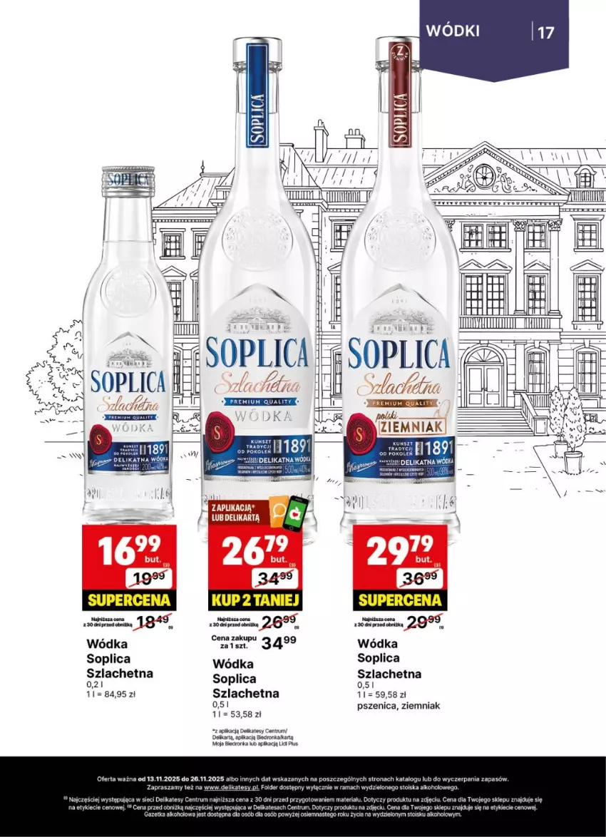 Gazetka promocyjna Delikatesy Centrum - Delibarek DC46-DC47 - ważna 13.11 do 26.11.2025 - strona 17 - produkty: Dron, Rama, Rum, Soplica, Tonik, Wódka