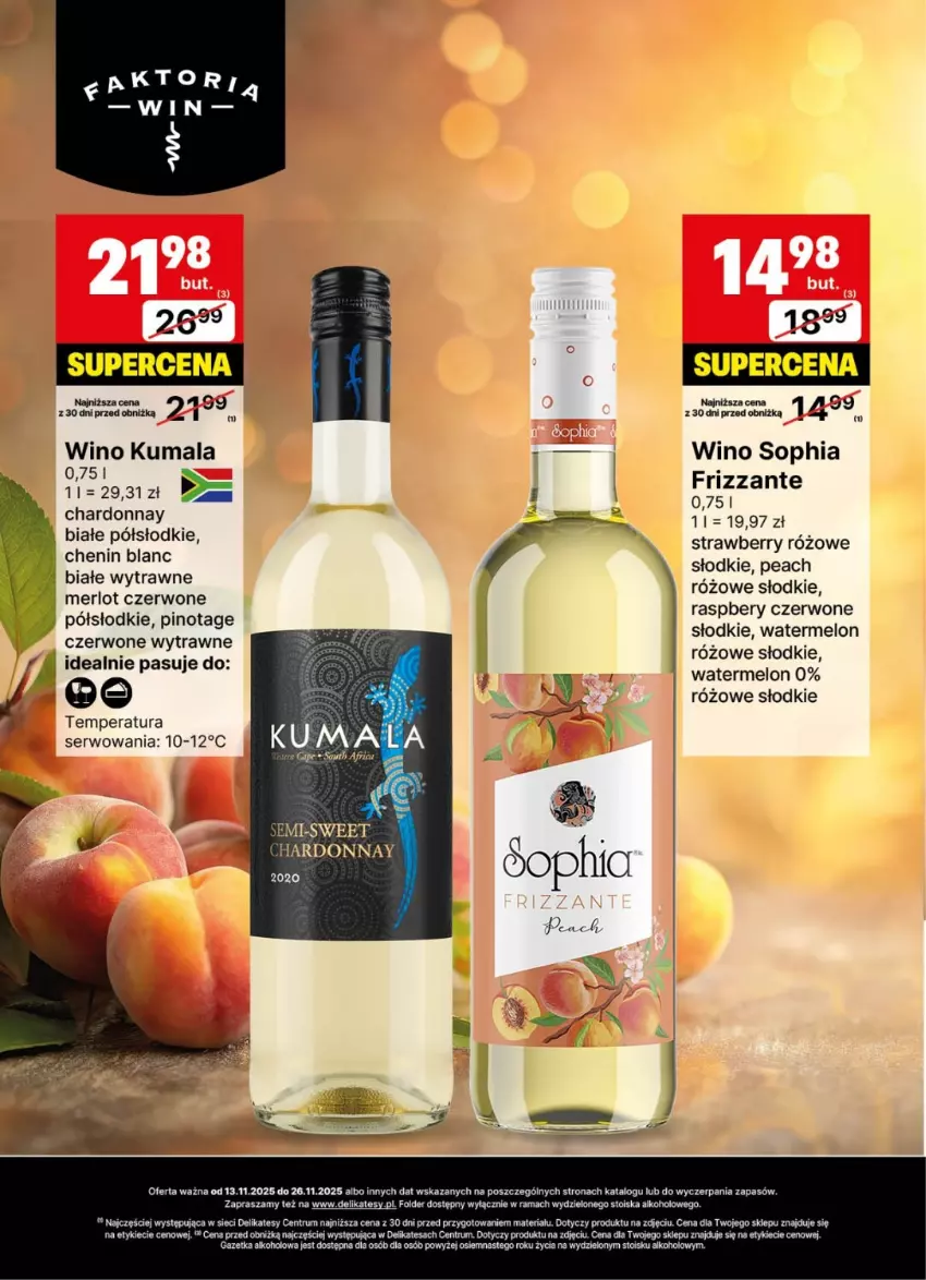 Gazetka promocyjna Delikatesy Centrum - Delibarek DC46-DC47 - ważna 13.11 do 26.11.2025 - strona 6 - produkty: Chardonnay, Melon, Merlot, Rama, Rum, Ser, Wino