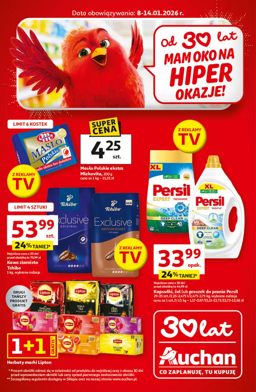 Gazetka promocyjna Auchan - Gazetka 30 Lat Supermarket Auchan Franczyza - ważna 08.01 do 14.01.2026 - strona 1 - produkty: Gin, Gra