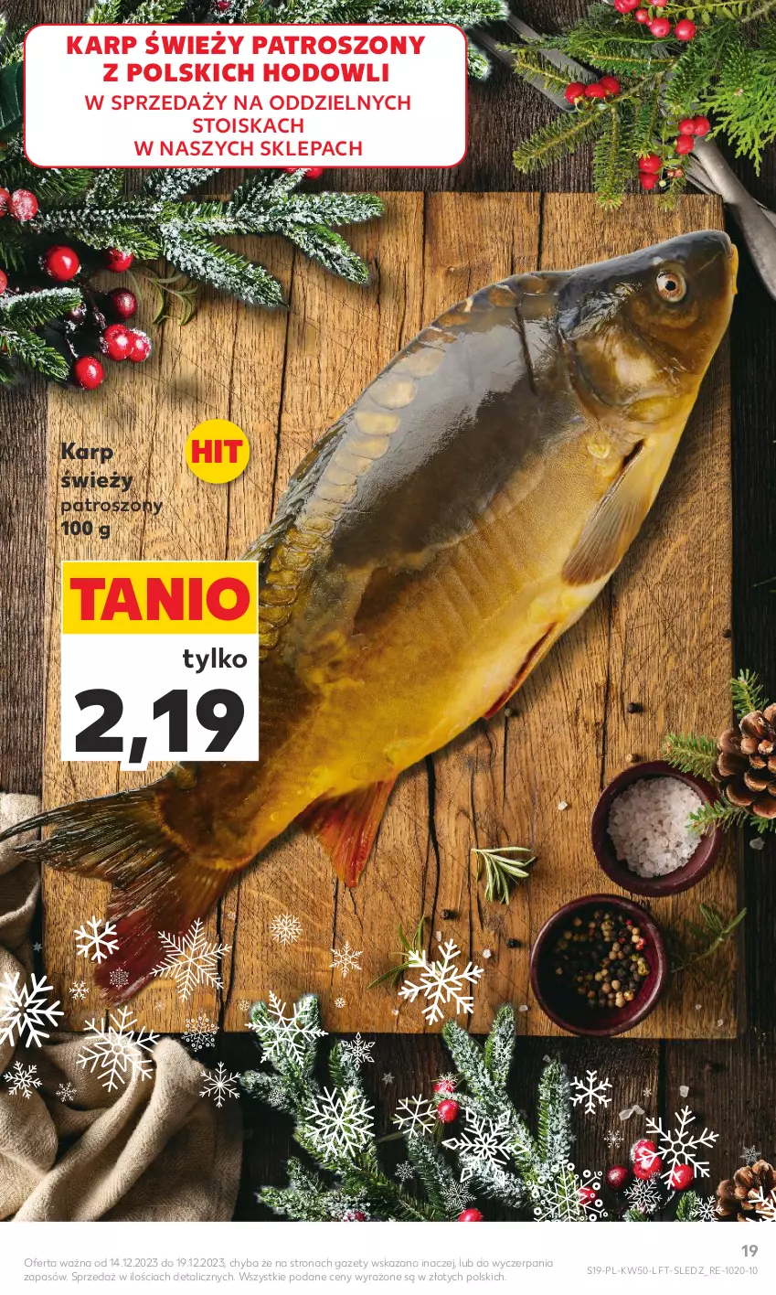 Gazetka promocyjna Kaufland - Gazetka tygodnia - ważna 14.12 do 19.12.2023 - strona 19 - produkty: Karp