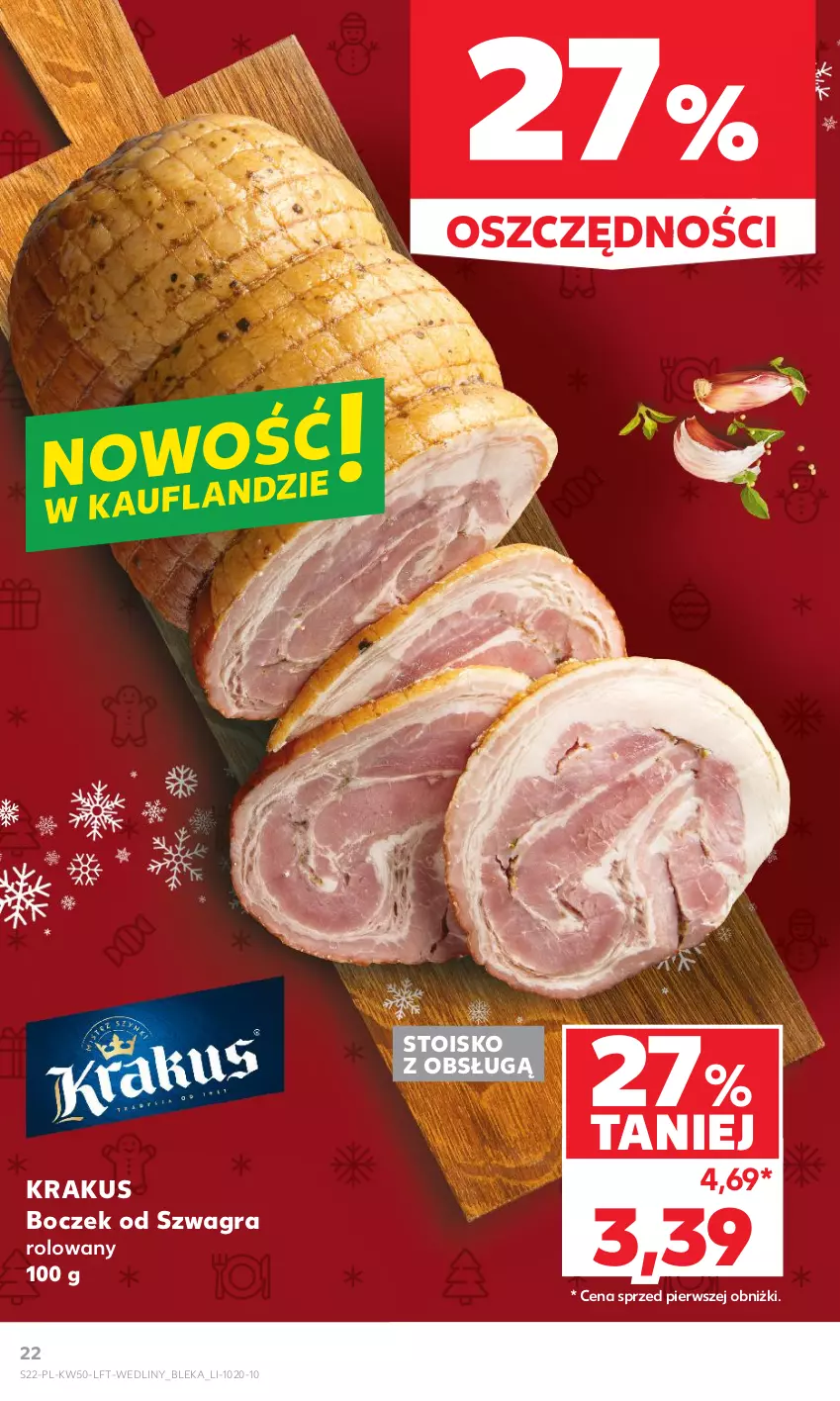 Gazetka promocyjna Kaufland - Gazetka tygodnia - ważna 14.12 do 19.12.2023 - strona 22 - produkty: Boczek, Gra, Krakus