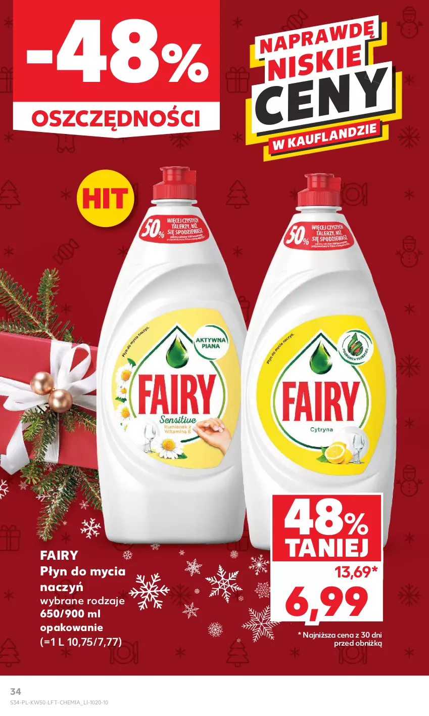 Gazetka promocyjna Kaufland - Gazetka tygodnia - ważna 14.12 do 19.12.2023 - strona 34 - produkty: Do mycia naczyń, Fa, Fairy, Płyn do mycia, Płyn do mycia naczyń