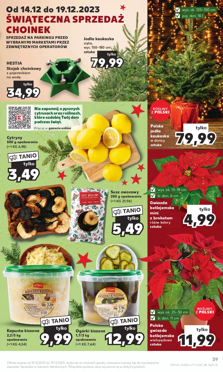 Gazetka promocyjna Kaufland - Gazetka tygodnia - ważna 14.12 do 19.12.2023 - strona 39 - produkty: Cytryny, Gwiazda, Kask, Pojemnik, Stojak