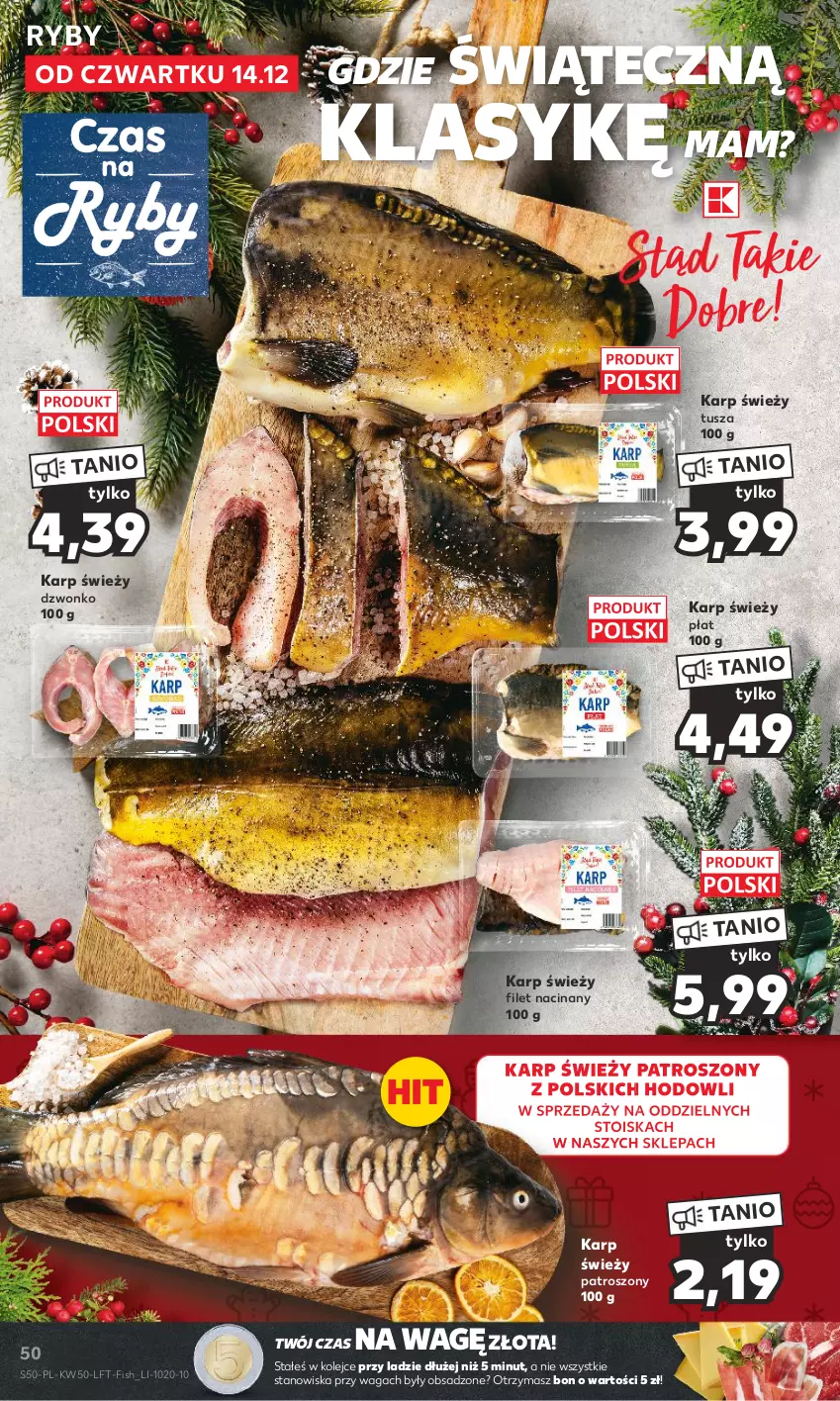 Gazetka promocyjna Kaufland - Gazetka tygodnia - ważna 14.12 do 19.12.2023 - strona 50 - produkty: Karp, Olej, Tusz, Waga