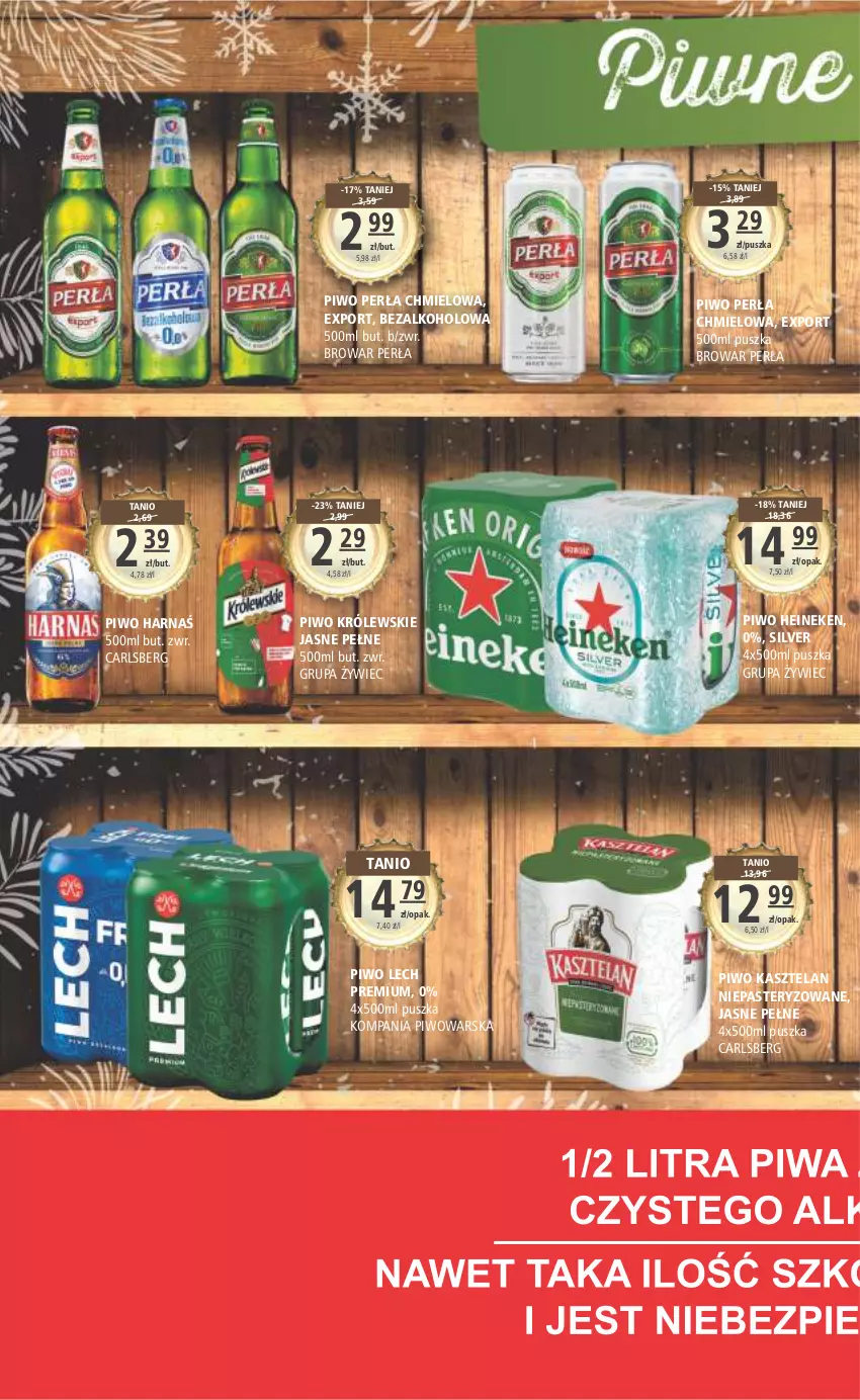 Gazetka promocyjna Arhelan - Gazetka - ważna 02.12 do 11.12.2022 - strona 18 - produkty: Carlsberg, Harnaś, Heineken, Kasztelan, Królewski, Lech Premium, Perła, Piwo, Por