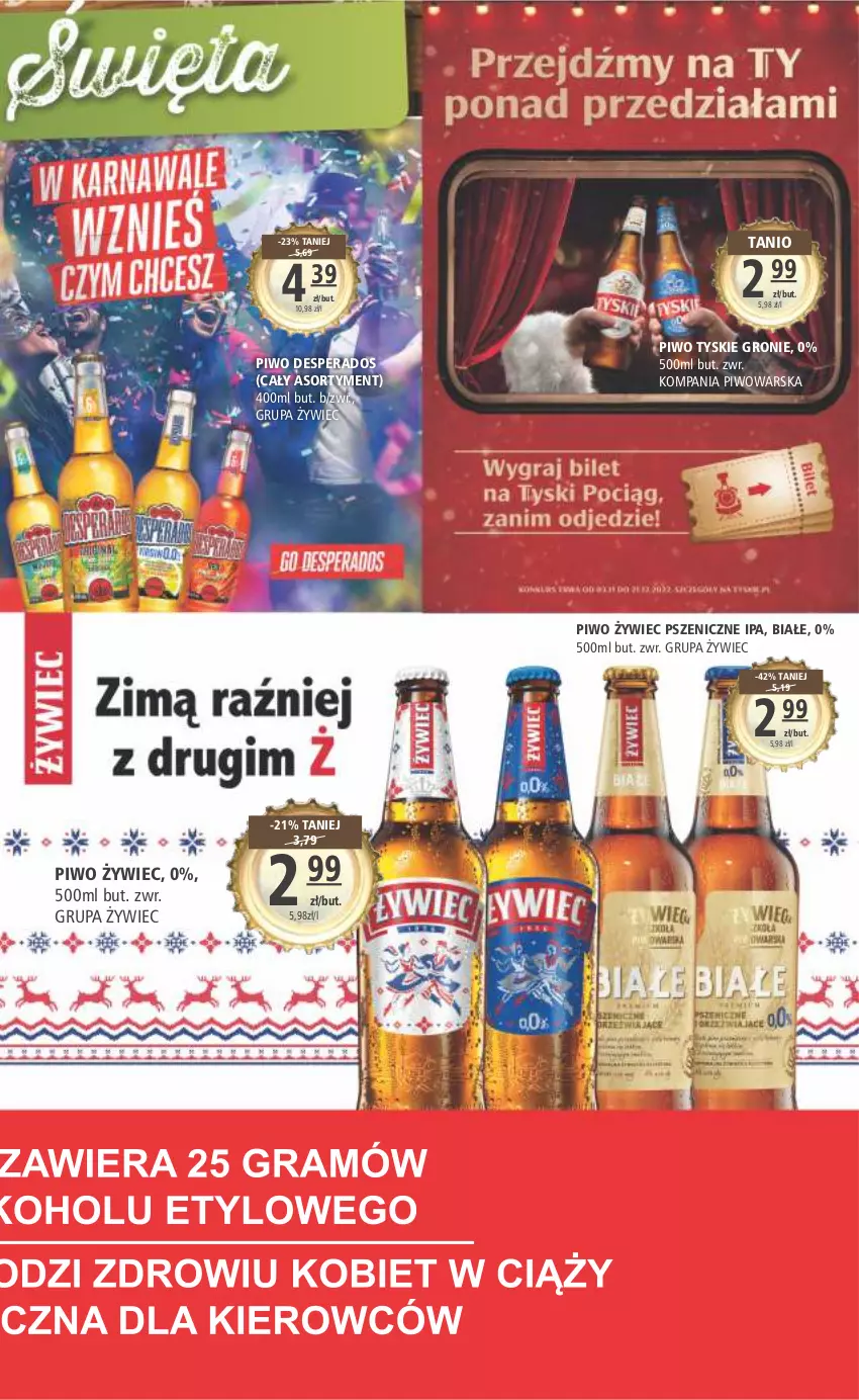 Gazetka promocyjna Arhelan - Gazetka - ważna 02.12 do 11.12.2022 - strona 19 - produkty: Desperados, Piwo, Tyskie