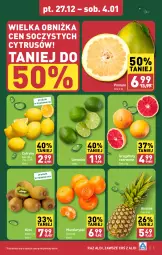 Gazetka promocyjna Aldi - Farmer ALDIK poleca świeże owoce i warzywa - Gazetka - ważna od 04.01 do 04.01.2025 - strona 3 - produkty: Mandarynki, Cytryny, Ananas, Kosz, Kiwi, Pomelo, Limonka, Grejpfrut