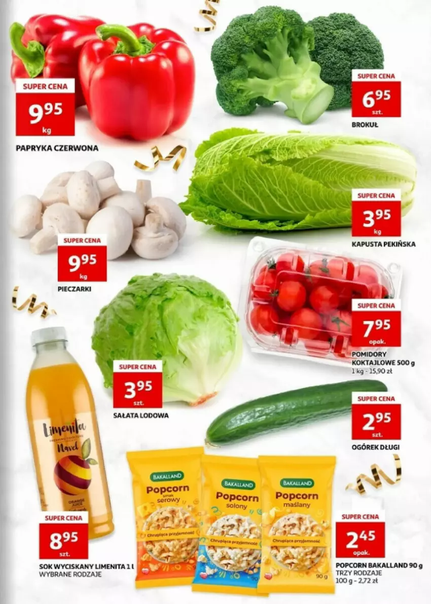 Gazetka promocyjna Auchan - ważna 27.12.2023 do 30.12.2024 - strona 5 - produkty: Bakalland, Fa, Papryka, Papryka czerwona, Pomidory, Popcorn, Sok