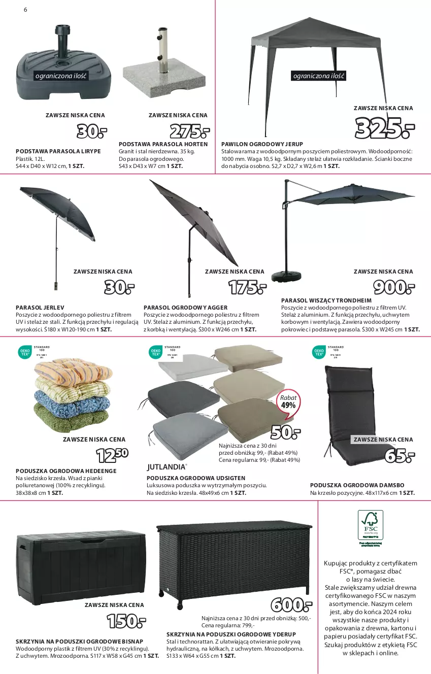 Gazetka promocyjna Jysk - Oferta tygodnia - ważna 03.07 do 21.07.2024 - strona 7 - produkty: Gra, Krzesło, Papier, Parasol, Poduszka, Pokrowiec, Por, Rama, Siedzisko, Sok, Waga