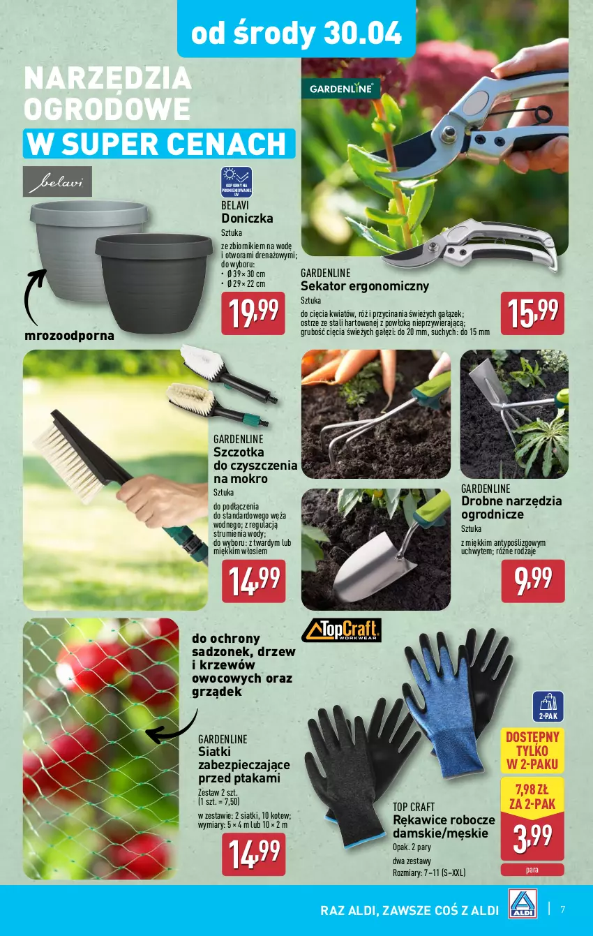 Gazetka promocyjna Aldi - Artykuły przemysłowe i tekstylia - ważna 30.04 do 02.05.2025 - strona 7 - produkty: Piec, Por, Rękawice, Rękawice robocze, Rum, Sekator, Szczotka, Top