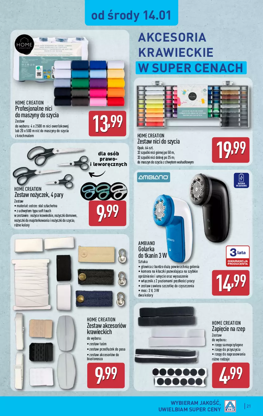 Gazetka promocyjna Aldi - Pełna oferta - ważna 12.11.2026 do 17.01.2027 - strona 21 - produkty: Biustonosz, Golarka, Mop, Noż, Nożyce, Nożyczki, Szyny
