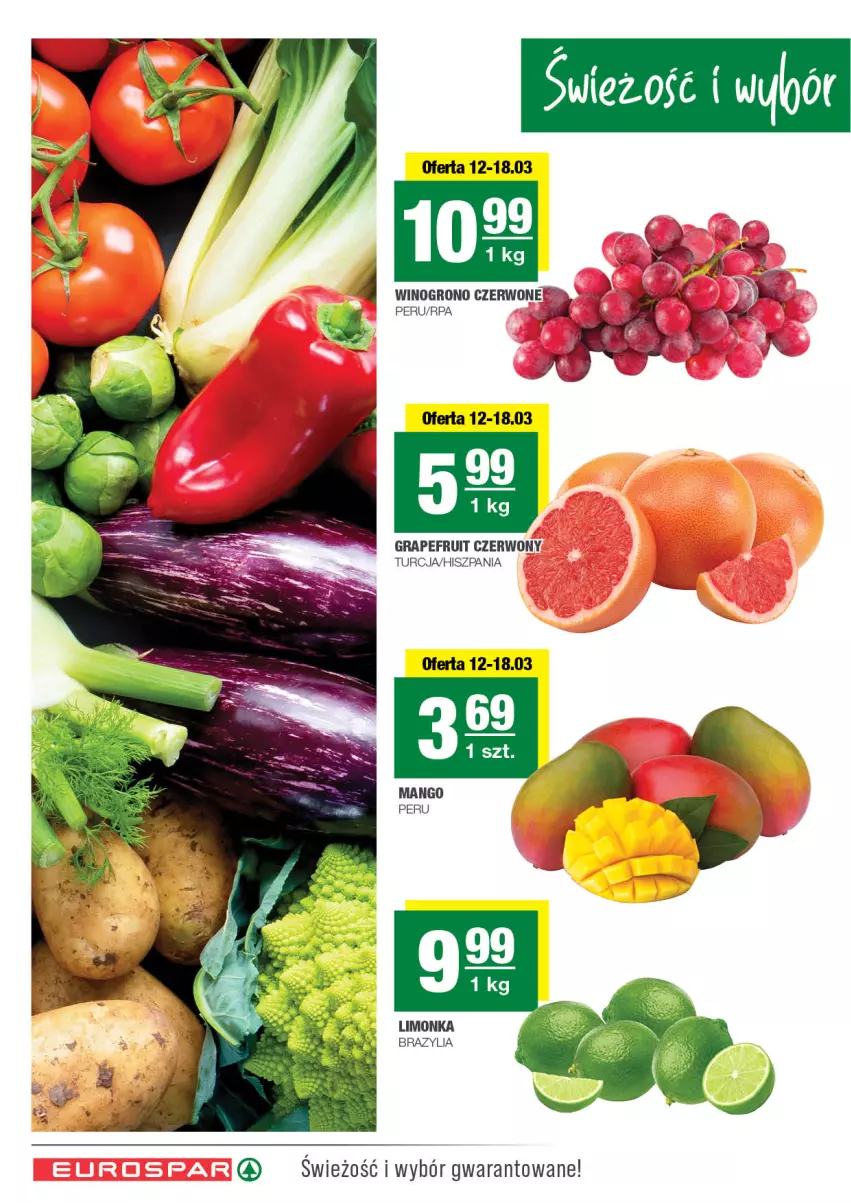 Gazetka promocyjna Spar - EuroSpar - ważna 09.03 do 19.03.2025 - strona 2 - produkty: Gra, Limonka, Mango, Wino