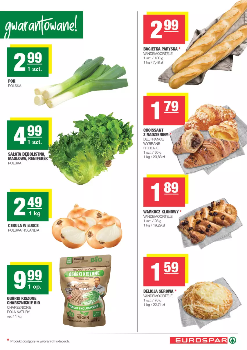 Gazetka promocyjna Spar - EuroSpar - ważna 09.03 do 19.03.2025 - strona 3 - produkty: Bagietka, Cebula, Croissant, Delicja serowa, Koc, Masło, Renifer, Sałat, Ser