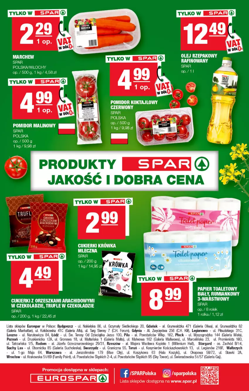 Gazetka promocyjna Spar - EuroSpar - ważna 17.07 do 27.07.2022 - strona 12 - produkty: Cukier, Cukierki, Dzieci, Fa, Gra, Kosz, Olej, Olej rzepakowy, Papier, Papier toaletowy, Rum