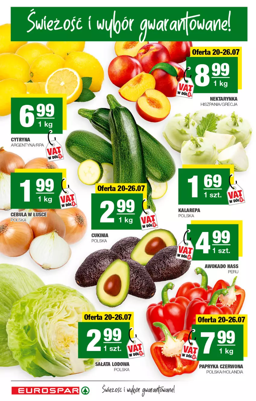 Gazetka promocyjna Spar - EuroSpar - ważna 17.07 do 27.07.2022 - strona 2 - produkty: Cebula, Nektar, Nektarynka, Papryka, Papryka czerwona, Sałat, Sałata lodowa