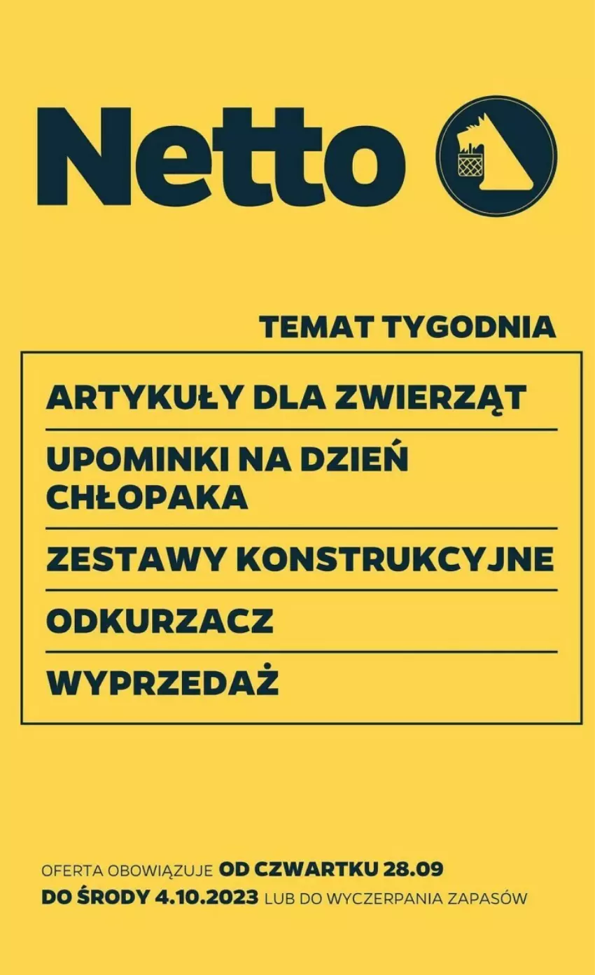 Gazetka promocyjna Netto - ważna 28.09 do 04.10.2023 - strona 1 - produkty: Odkurzacz