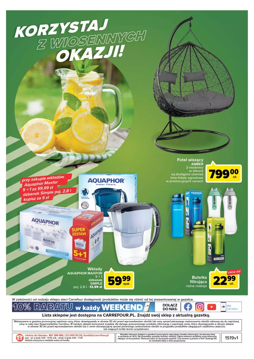 Gazetka promocyjna Carrefour - Gazetka Market - ważna 09.05 do 20.05.2023 - strona 18 - produkty: Dzbanek, Fotel, O nas, Taca