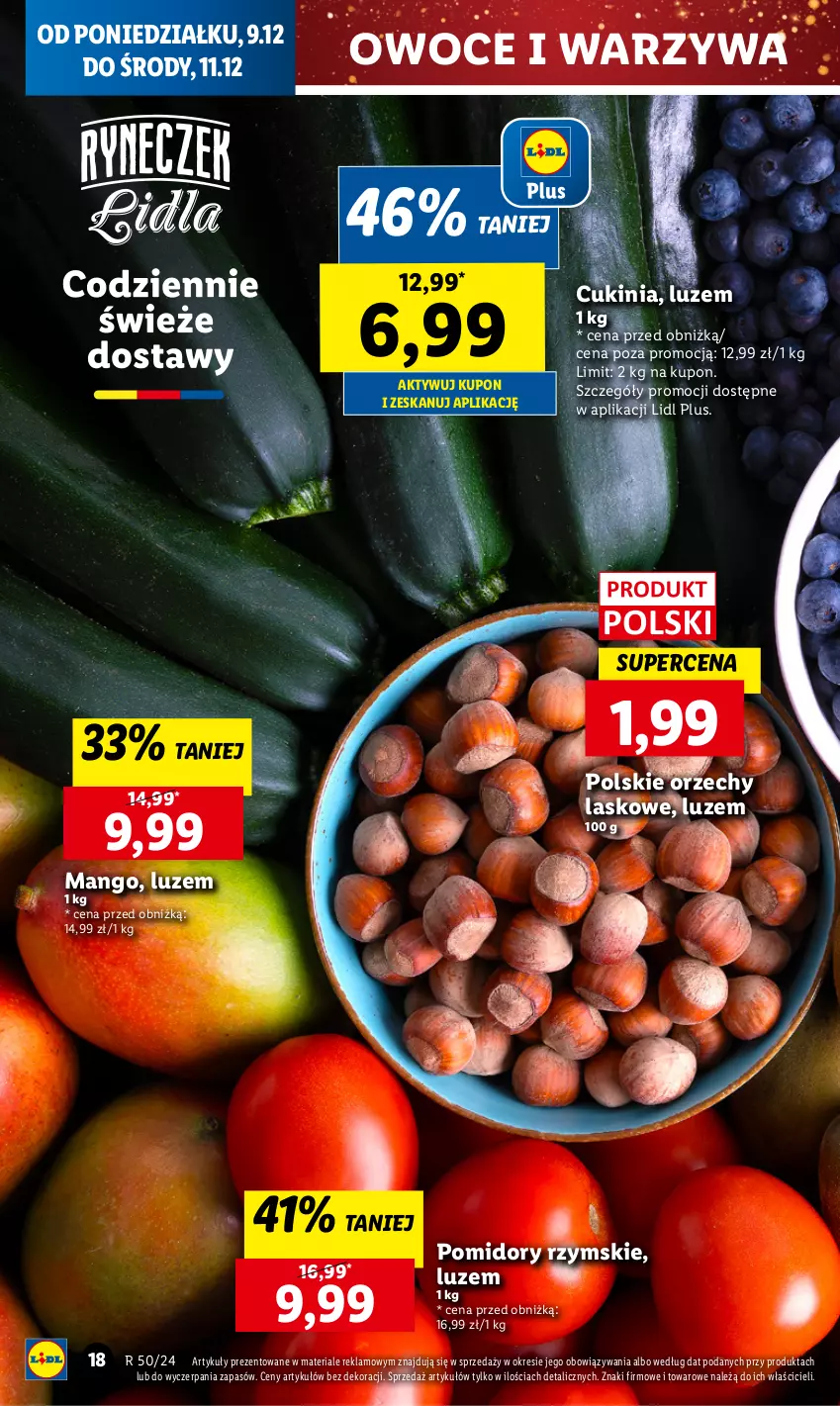 Gazetka promocyjna Lidl - GAZETKA - ważna 09.12 do 11.12.2024 - strona 22 - produkty: Mango, Owoce, Pomidory, Warzywa