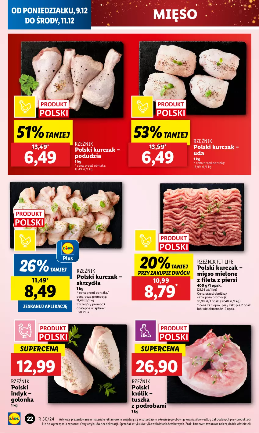 Gazetka promocyjna Lidl - GAZETKA - ważna 09.12 do 11.12.2024 - strona 26 - produkty: Królik, Kurczak, Mięso, Mięso mielone, Tusz