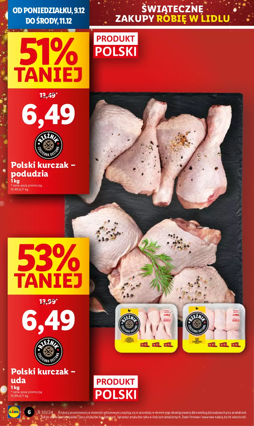 Gazetka promocyjna Lidl - GAZETKA - ważna 09.12 do 11.12.2024 - strona 6 - produkty: Kurczak