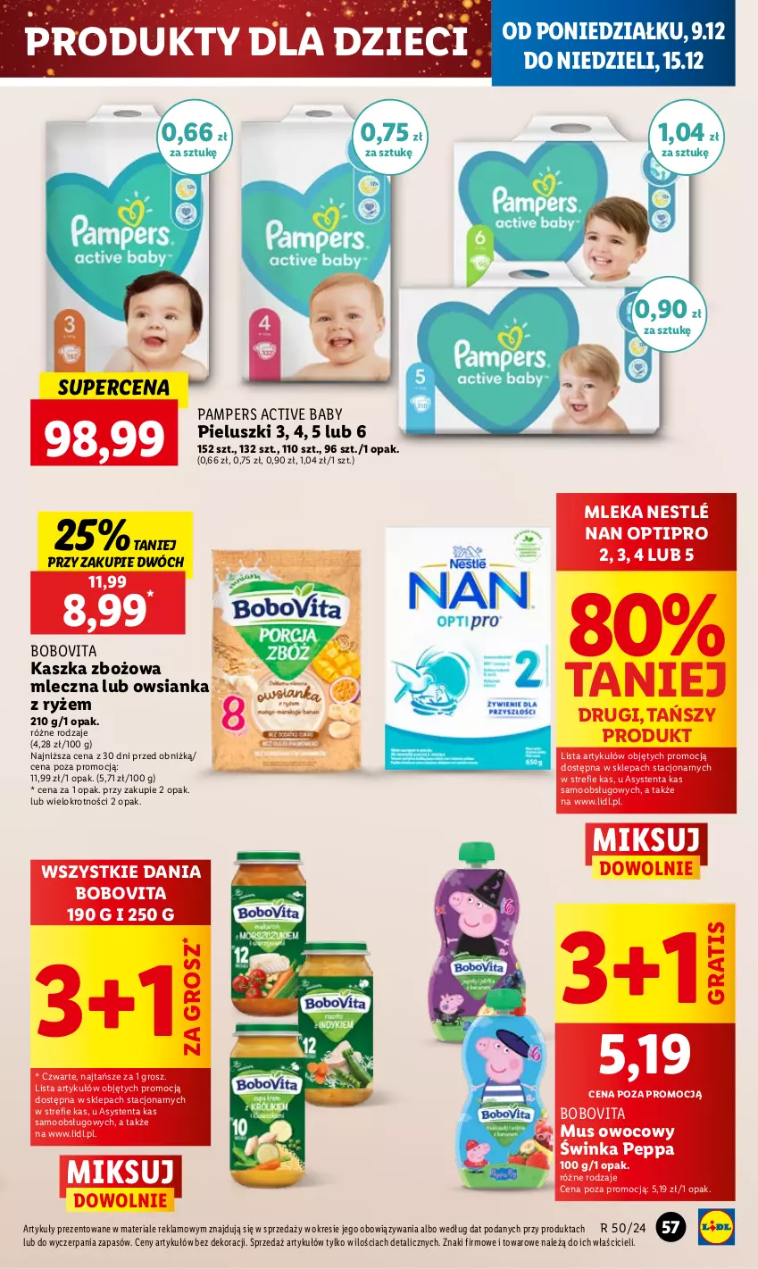 Gazetka promocyjna Lidl - GAZETKA - ważna 09.12 do 11.12.2024 - strona 63 - produkty: BoboVita, Dzieci, Gra, Inka, Mus, NAN Optipro, Nestlé, Owsianka, Pampers, Ryż