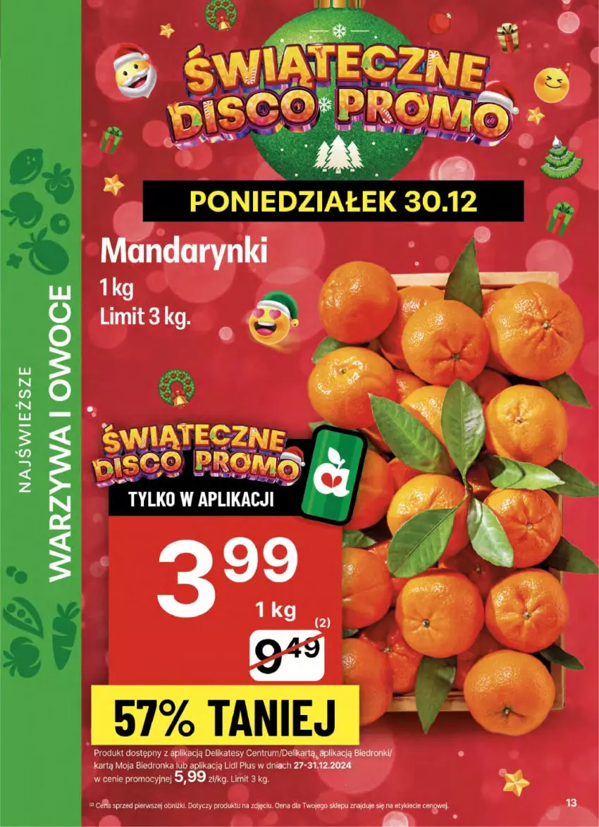 Gazetka promocyjna Delikatesy Centrum - NOWA GAZETKA Delikatesy Centrum od 26 grudnia! 26-31.12.2024 - ważna 26.12 do 31.12.2024 - strona 13 - produkty: Dron, Owoce, Rum, Warzywa, Warzywa i owoce