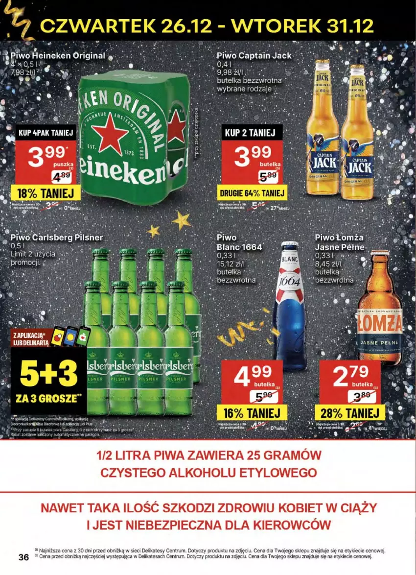 Gazetka promocyjna Delikatesy Centrum - NOWA GAZETKA Delikatesy Centrum od 26 grudnia! 26-31.12.2024 - ważna 26.12 do 31.12.2024 - strona 36 - produkty: Dron, Gin, Gra, Koc, Piec, Piwa, Piwo, Por, Rum, SEKO, Tera