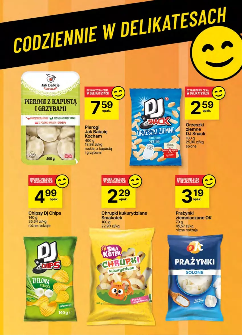 Gazetka promocyjna Delikatesy Centrum - NOWA GAZETKA Delikatesy Centrum od 26 grudnia! 26-31.12.2024 - ważna 26.12 do 31.12.2024 - strona 55 - produkty: Chipsy, Chrupki, Kapustą, Koc, Kotek, Orzeszki, Orzeszki ziemne, Pierogi, Smakotek