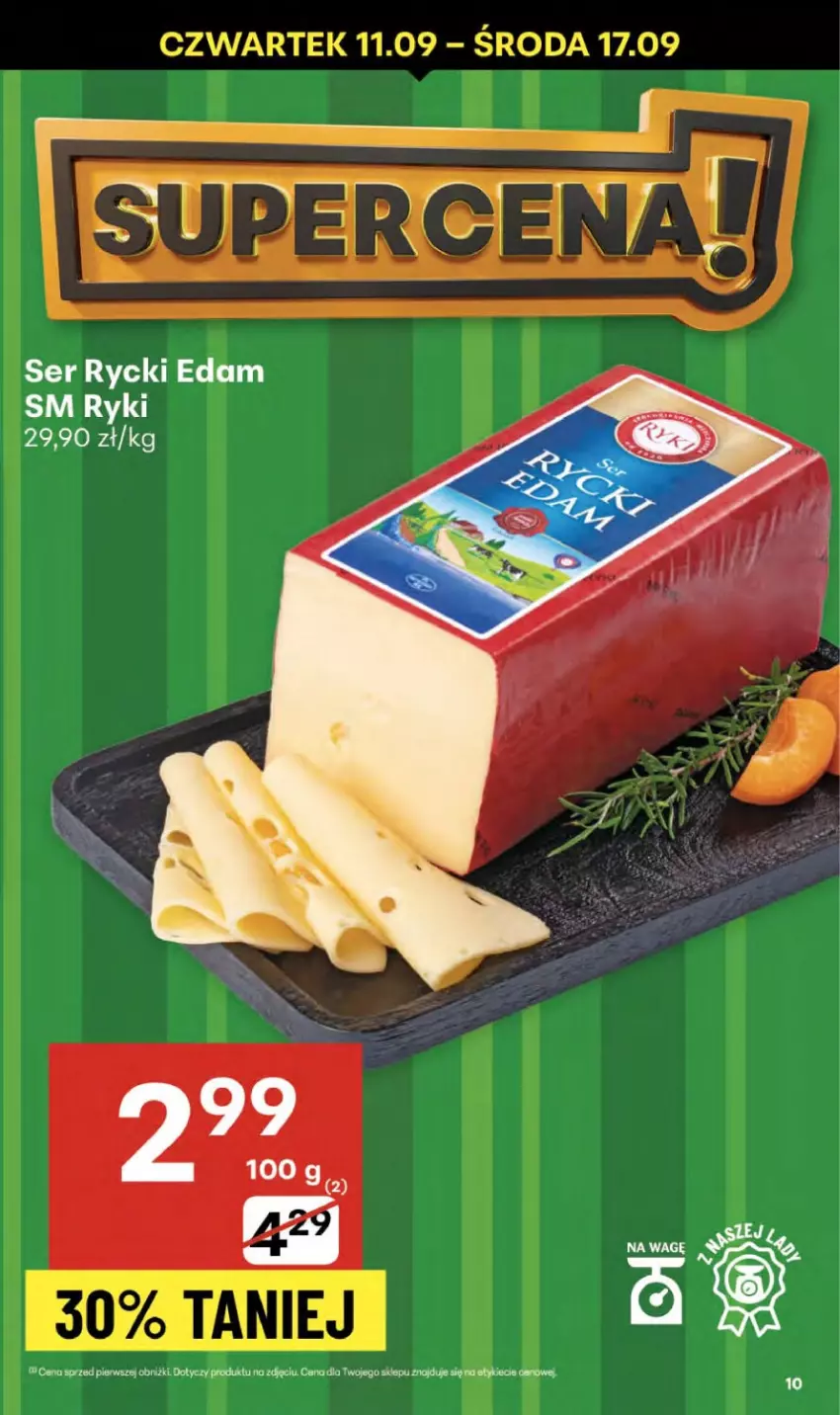 Gazetka promocyjna Delikatesy Centrum - Franczyza DC37 Czwartek - ważna 11.09 do 17.09.2025 - strona 10 - produkty: Edam, Rycki Edam, Ser