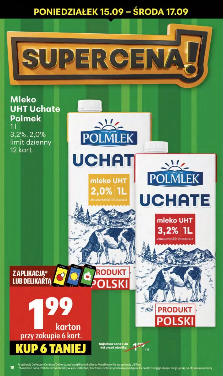 Gazetka promocyjna Delikatesy Centrum - Franczyza DC37 Czwartek - ważna 11.09 do 17.09.2025 - strona 15 - produkty: Dron, Mleko, Rum