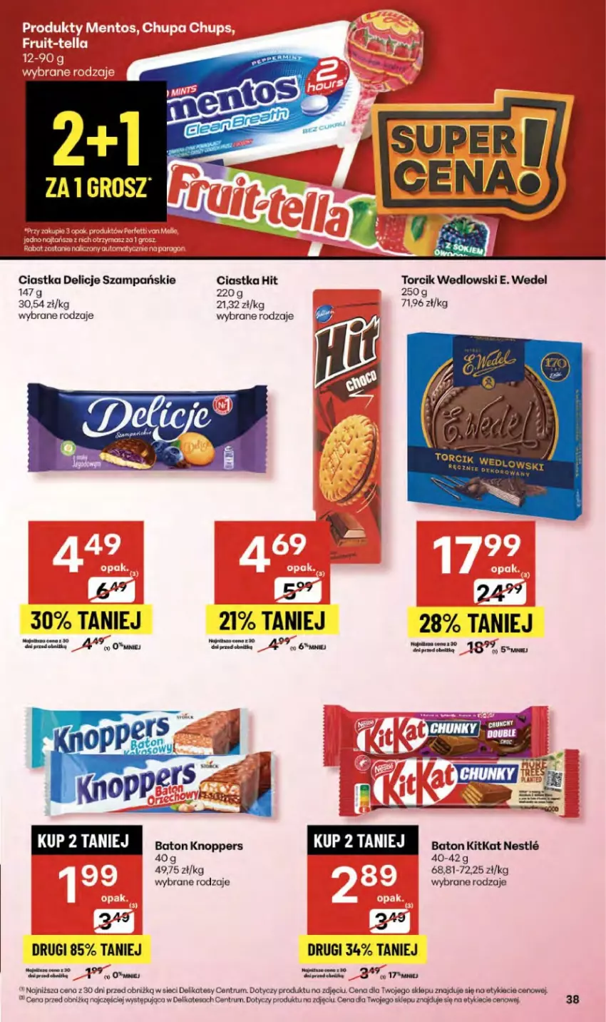 Gazetka promocyjna Delikatesy Centrum - Franczyza DC37 Czwartek - ważna 11.09 do 17.09.2025 - strona 38 - produkty: Baton, Ciastka, Delicje, E. Wedel, Rum