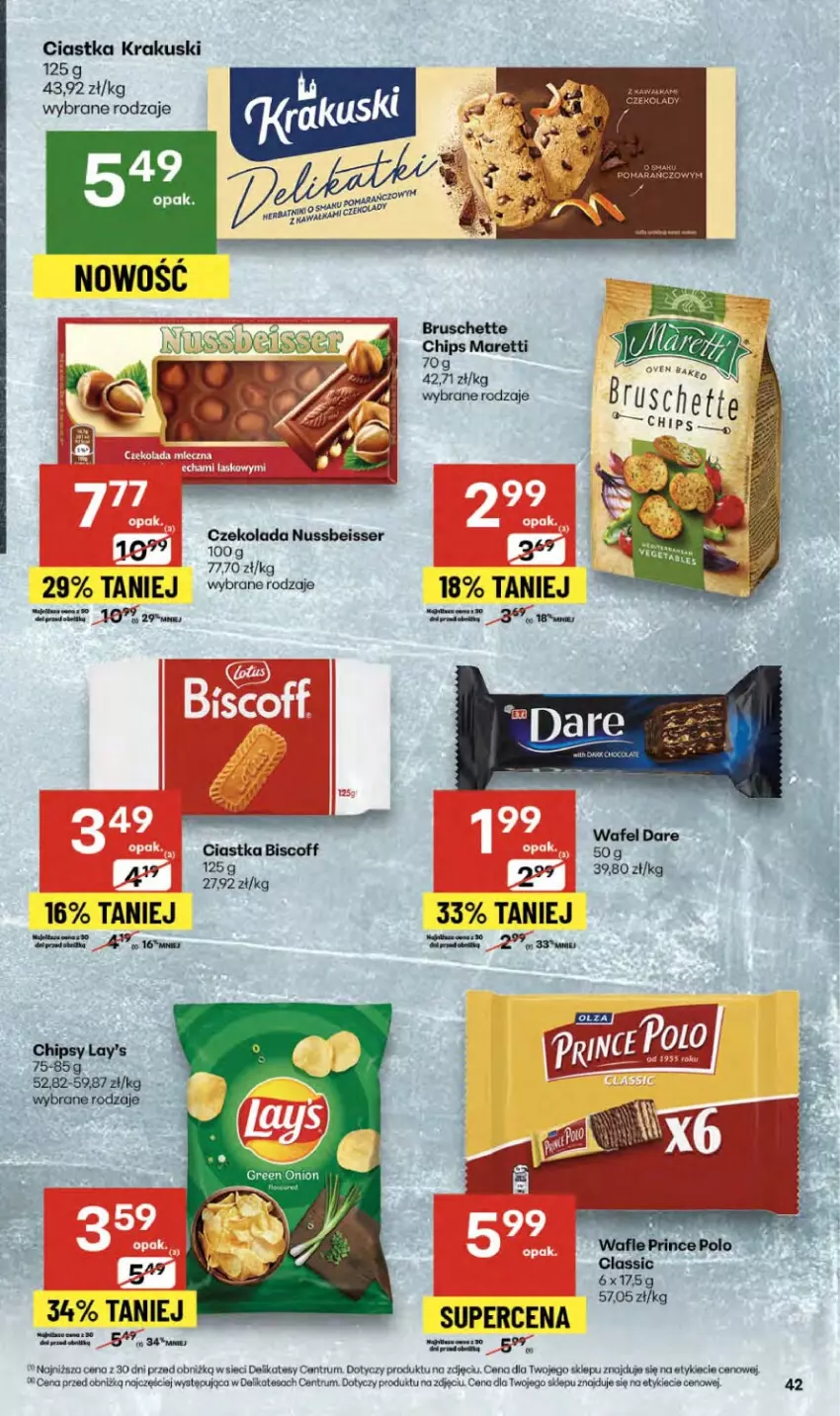 Gazetka promocyjna Delikatesy Centrum - Franczyza DC37 Czwartek - ważna 11.09 do 17.09.2025 - strona 42 - produkty: Bruschette, Chipsy, Ciastka, Krakus, Krakuski, Rum, Ser