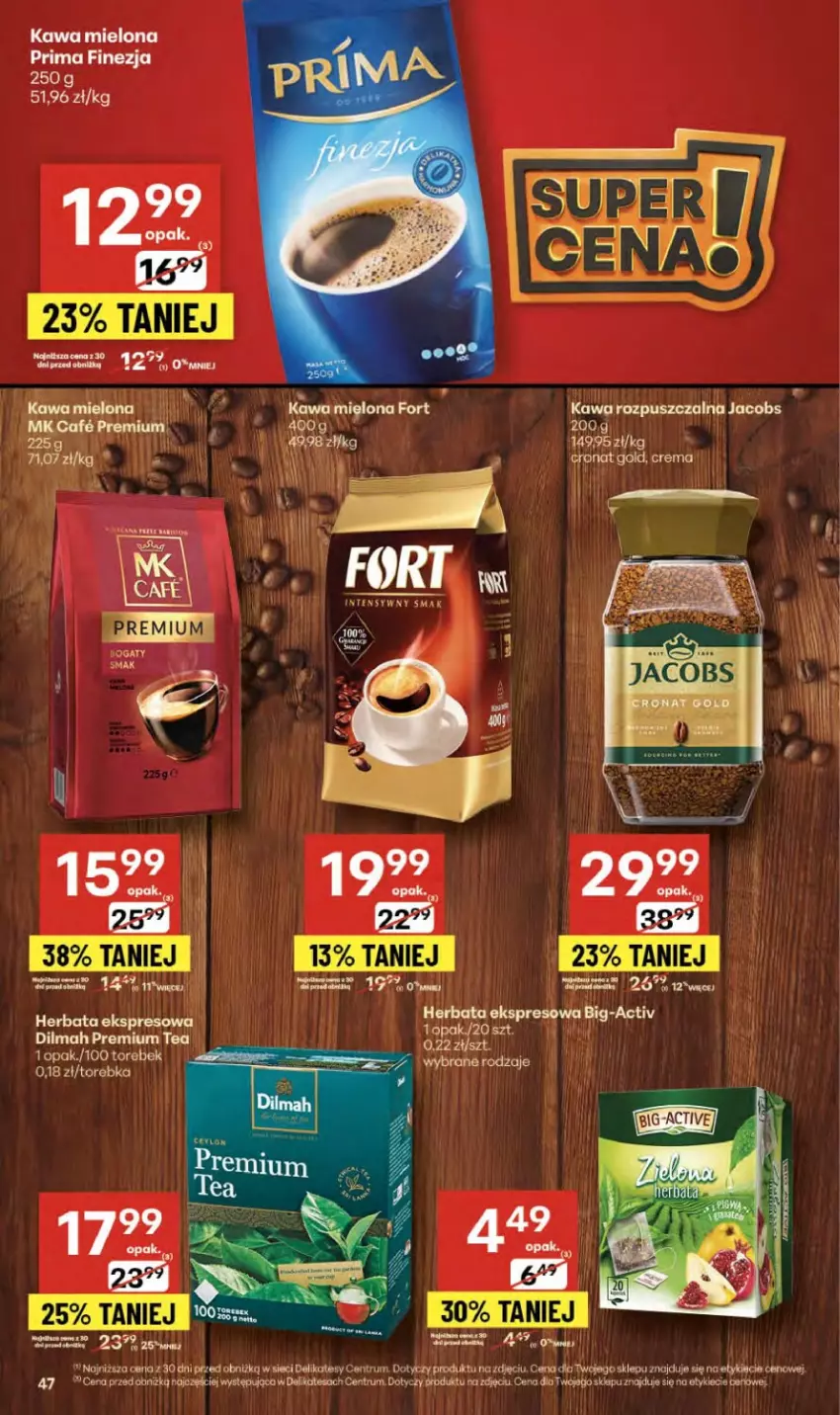 Gazetka promocyjna Delikatesy Centrum - Franczyza DC37 Czwartek - ważna 11.09 do 17.09.2025 - strona 47 - produkty: Dilmah, Herbata, Jacobs, Kawa, Kawa mielona, Kawa rozpuszczalna, Mop, Prima, Rum, Torebka