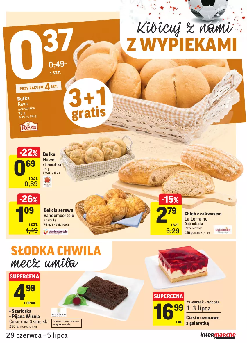 Gazetka promocyjna Intermarche - Gazetka promocyjna - ważna 29.06 do 05.07.2021 - strona 15 - produkty: BIC, Bułka, Chleb, Cukier, Delicja serowa, Gala, Piec, Ser, Słodka Chwila, Szarlotka