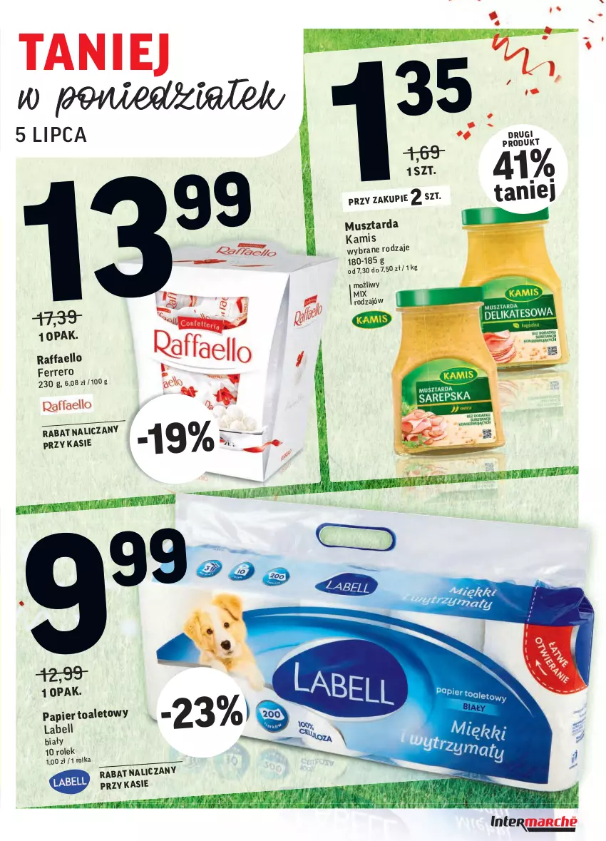 Gazetka promocyjna Intermarche - Gazetka promocyjna - ważna 29.06 do 05.07.2021 - strona 38 - produkty: Bell, Fa, Ferrero, Kamis, Mus, Musztarda, Papier