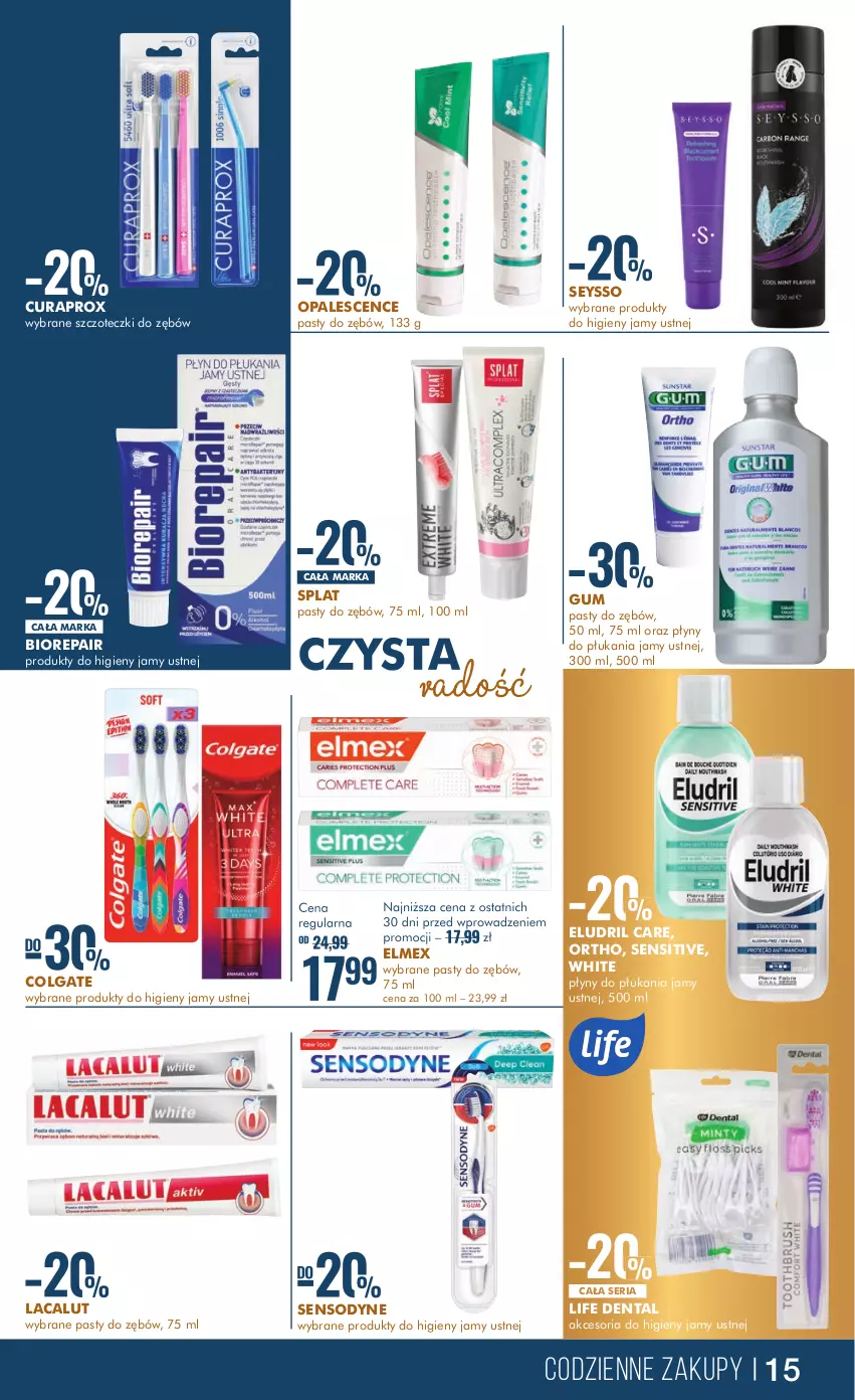 Gazetka promocyjna Super Pharm - Gazetka - ważna 15.02 do 28.02.2024 - strona 15 - produkty: Biorepair, Colgate, Curaprox, Elmex, Lacalut, LG, Sensodyne, Ser, Seysso