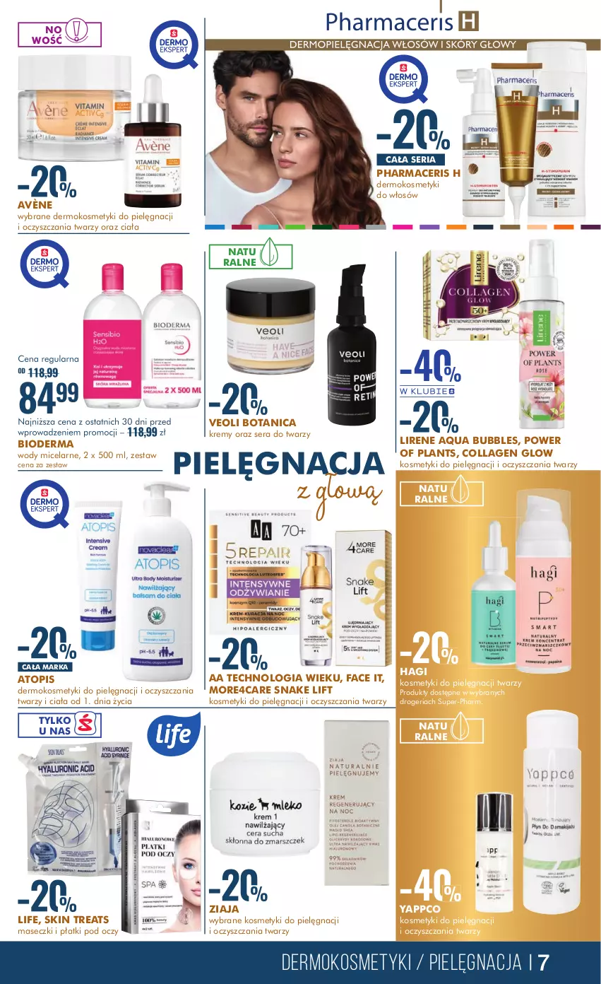 Gazetka promocyjna Super Pharm - Gazetka - ważna 15.02 do 28.02.2024 - strona 7 - produkty: Acer, Avène, Bioderma, Fa, Kosmetyki do pielęgnacji, Lirene, Pharmaceris, Ser, Top, Veoli Botanica, Ziaja