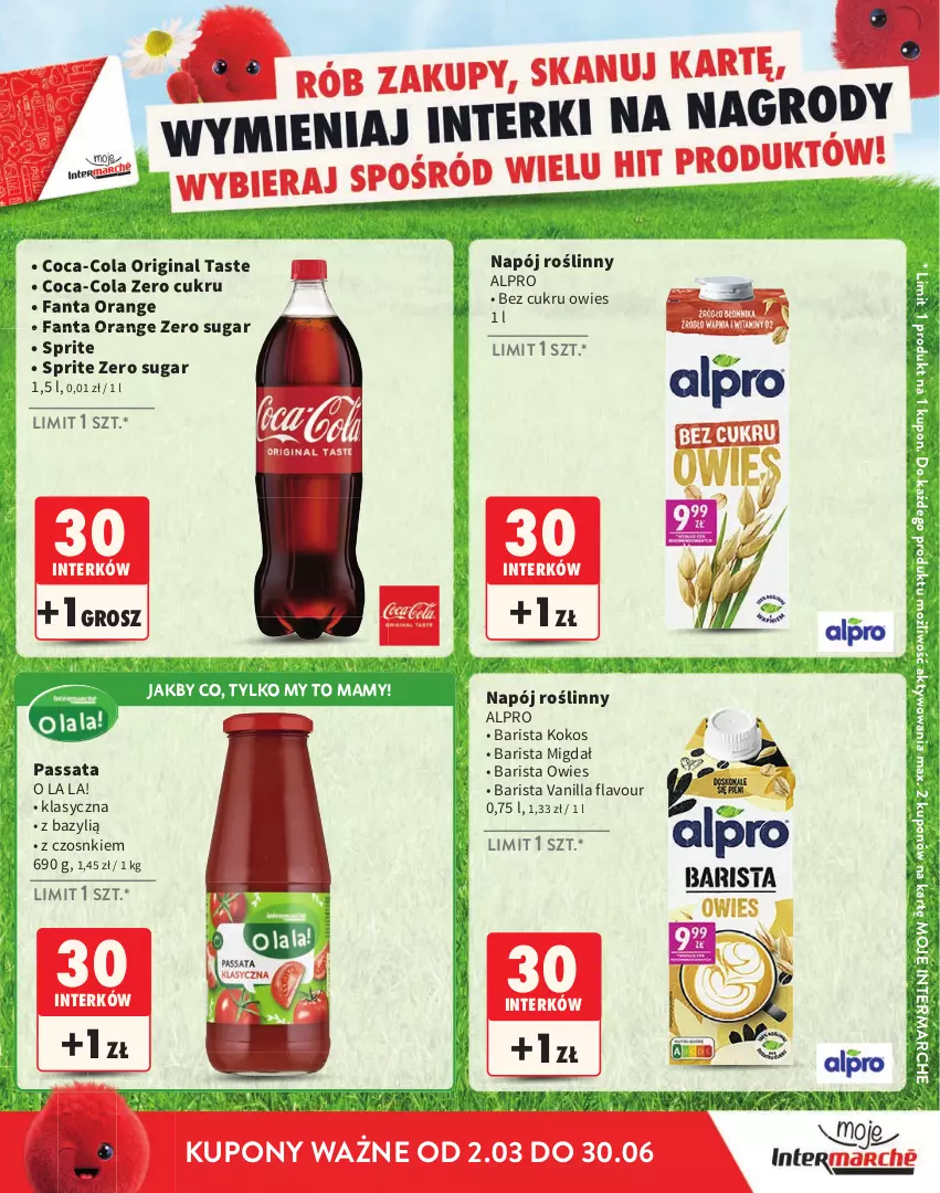 Gazetka promocyjna Intermarche - Gazetka Intermarche - ważna 02.03 do 30.06.2026 - strona 17 - produkty: Alpro, Bazyl, Coca-Cola, Fa, Fanta, Gin, Kokos, Napój, Napój roślinny, Sprite