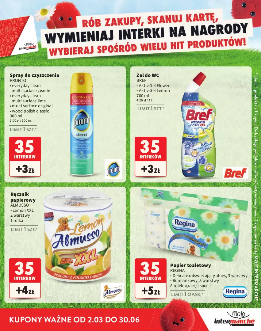 Gazetka promocyjna Intermarche - Gazetka Intermarche - ważna 02.03 do 30.06.2026 - strona 21 - produkty: Bref, Fa, Gin, Mus, Papier, Papier toaletowy, Pronto, Ręcznik, Rum, Spray do czyszczenia, Surf