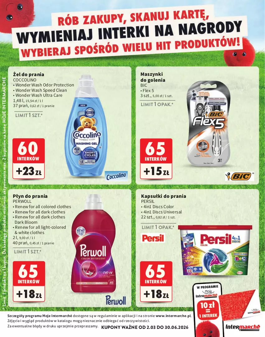 Gazetka promocyjna Intermarche - Gazetka Intermarche - ważna 02.03 do 30.06.2026 - strona 26 - produkty: BIC, Coccolino, Gra, Kapsułki do prania, Persil, Perwoll, Płyn do prania